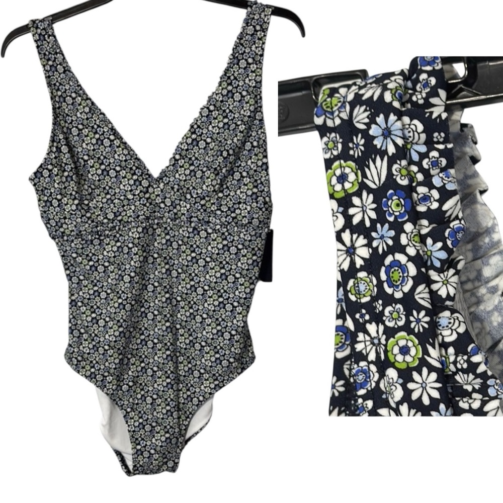 Tommy Hilfiger Swimsuit Navy/White Floral One-Piece in Size‎ 16  NWT